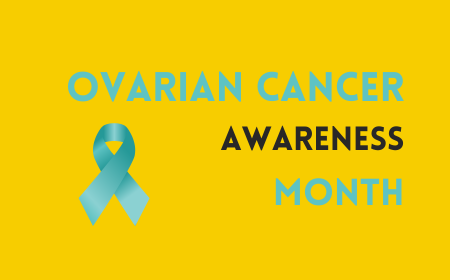Thumbnail with logo for Ovarian Cancer Awareness Month